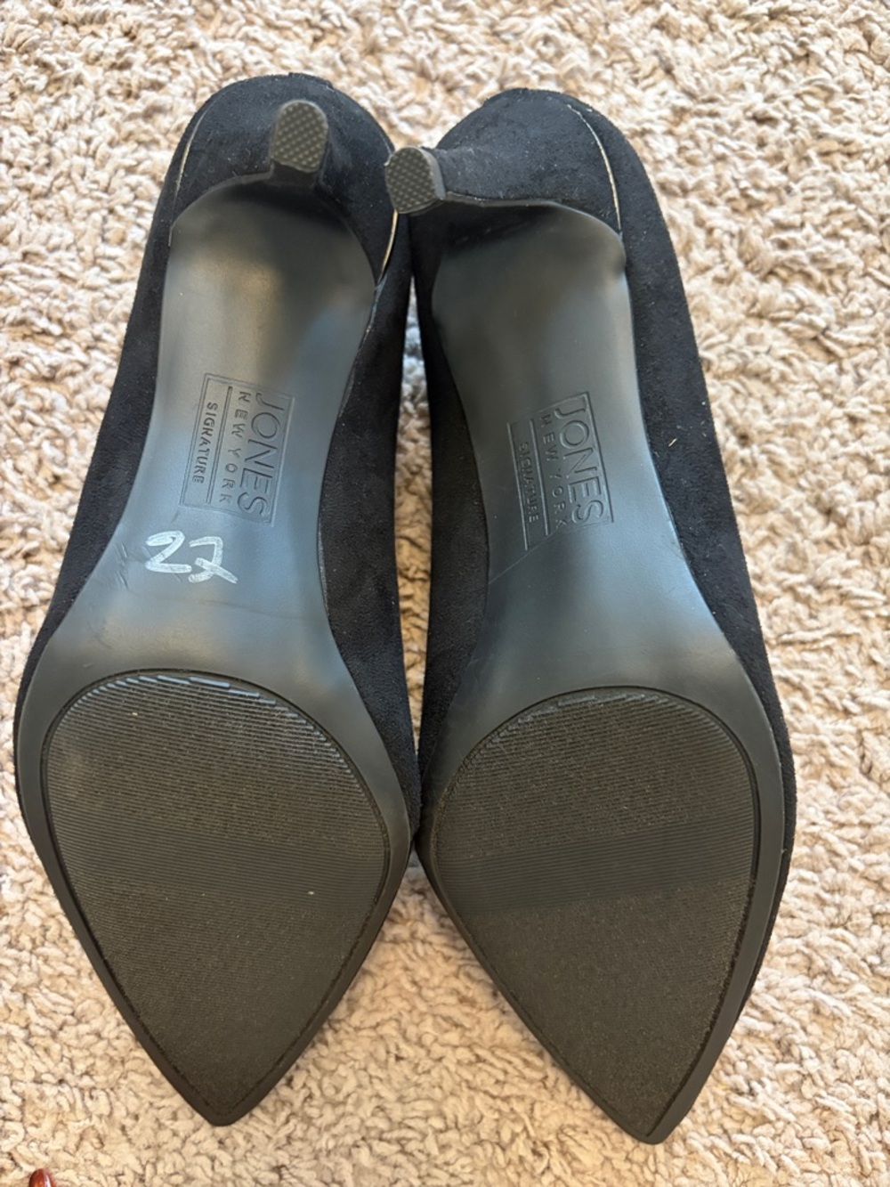 Jones New York Black Pointed-Toe Pumps with Silver Buckle - Picture 5 of 5